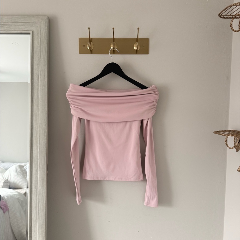 Divided Light Pink Off-Shoulder Blouse